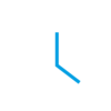 stop watch icon white blue